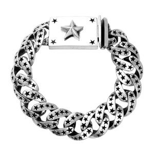 King baby studio Sterling Silver star link bracelet SZ 8.75